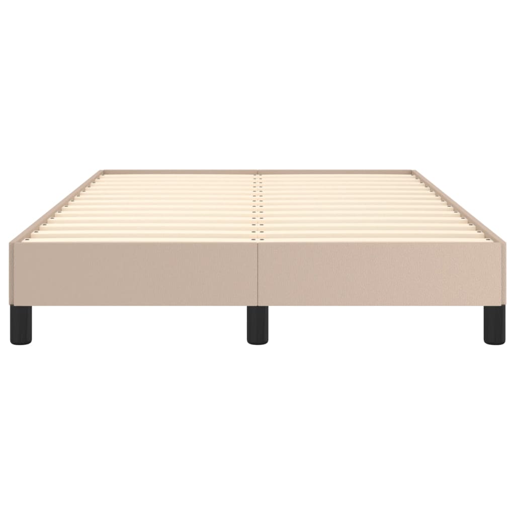 Bed Frame Without Mattress Cappuccino Brown 120 X 190 Cm Faux Leather