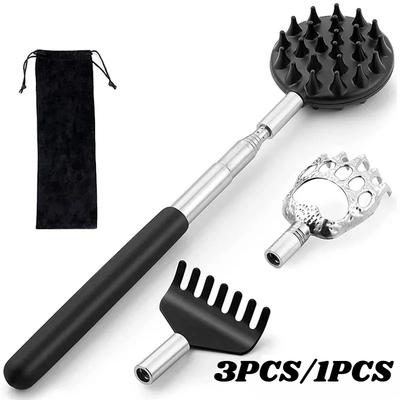 3/1Pcs Back Scratcher Telescopic Scratching Back Scratcher Massager Kit Scraper Extendable Telescoping Itch Massage Relaxation