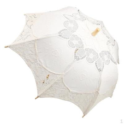 Hochzeit Sonnenschirm Spitze Beige