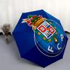 FC Porto, Badge- Automatic Opening and Closing, 8-rib Structure Portable Umbrella, Suitable for Men and Women in All Seasons - Perfect Gift
