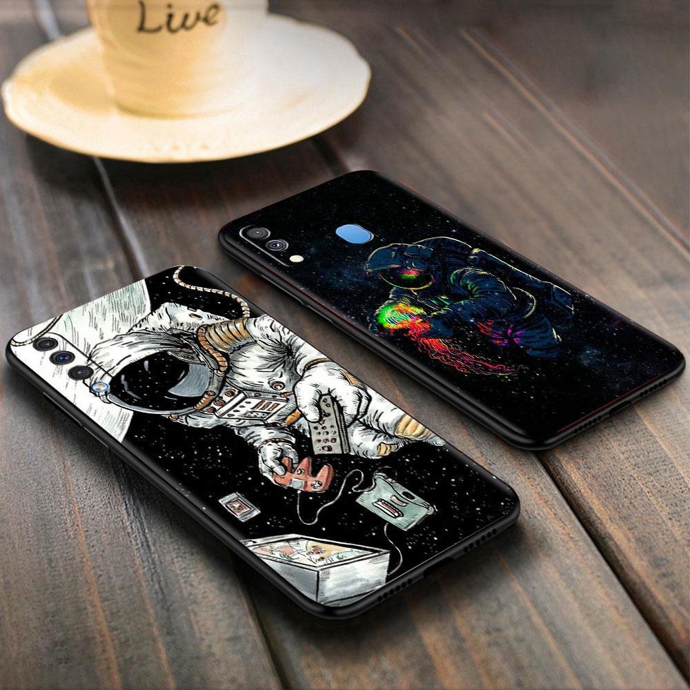 Weiche Hülle für Samsung Galaxy Note 20 Ultra 10 Plus Lite A50 A70 A20 A40 A20e 9 8 A60 Funda Handyhülle Universum Cooler Astronaut