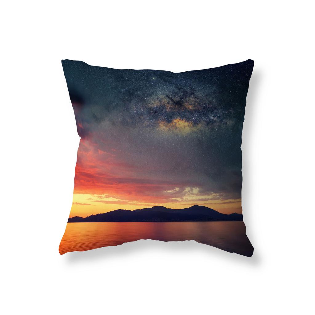 Aurora Star Landscape Pillow Cover Sofa Car Decorative Pillow Cover Chair Cushion Cover Room Aesthetics Home Decor 45x45cm