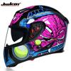 Full Face Motorcycle Helmet Adults ABS Material Dual Lens Anti-Fog Warm Winter Use Unisex
