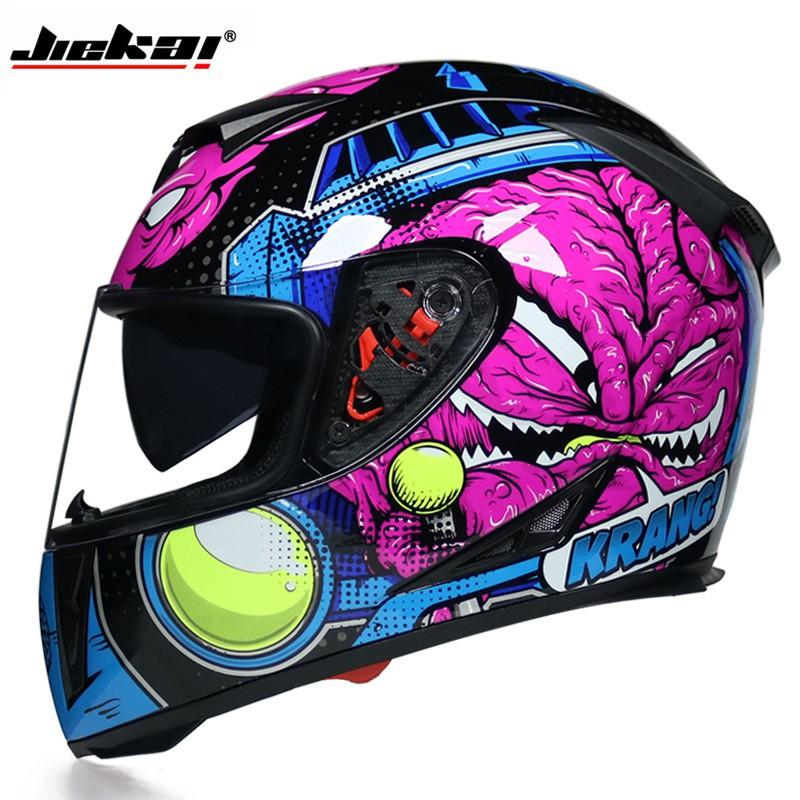 Full Face Motorcycle Helmet Adults ABS Material Dual Lens Anti-Fog Warm Winter Use Unisex