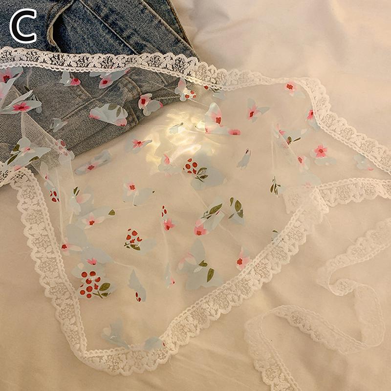 

Летний плетеный шарф для волос с цветочным кружевом, женский ретро треугольный платок-бандана, шляпа для путешествий, фото, повязка на голову