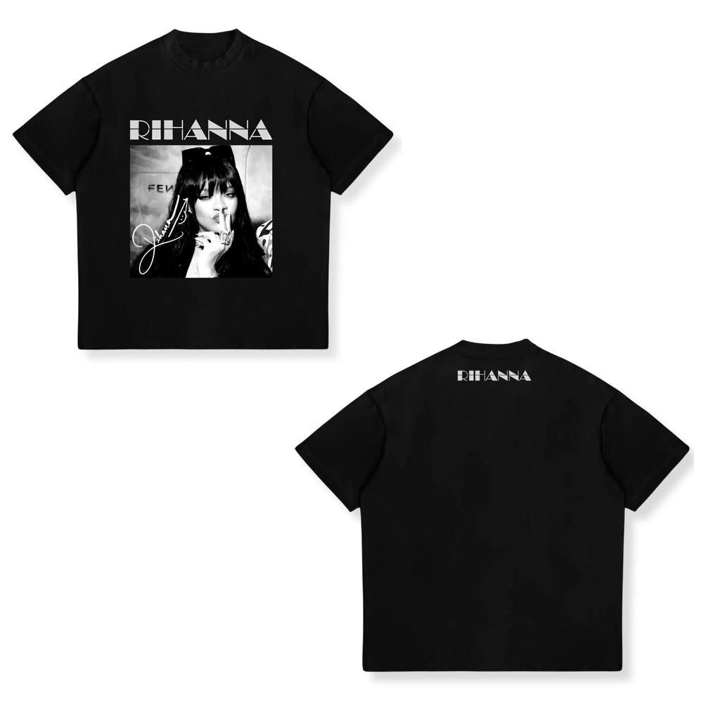 Rihannas Retro Tour Pattern Tshirt A Unisex Concert Souvenir A Classic Album Cover Retro Tshirt for Fans Unisex Women