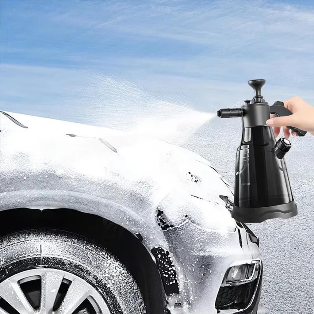 2Liters Hand Pumps Foam Sprayer with 3 Types of Nozzle Hand Pneumatic Foam Cannons Snow Foam Car Wash Bottle