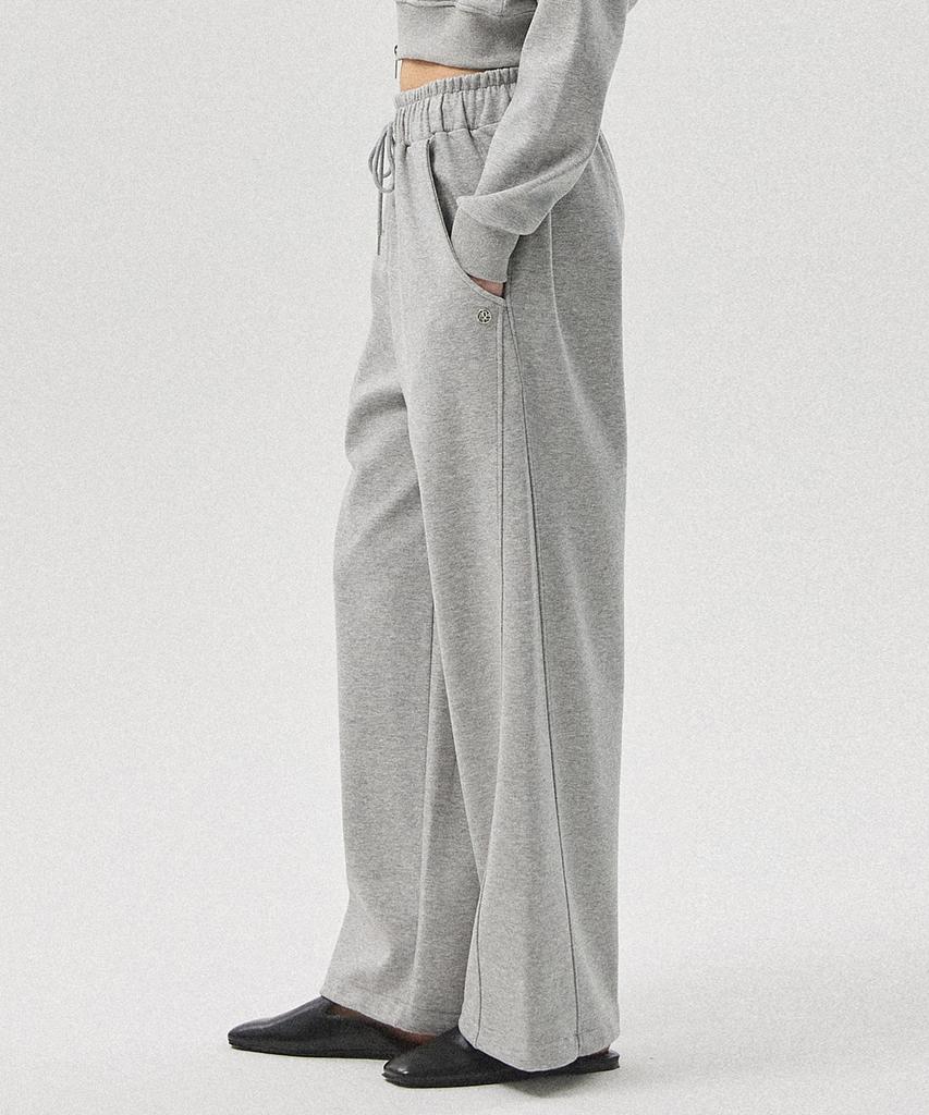 Aheule Aro Oversized Wide Drawstring Sweatpants_Melange