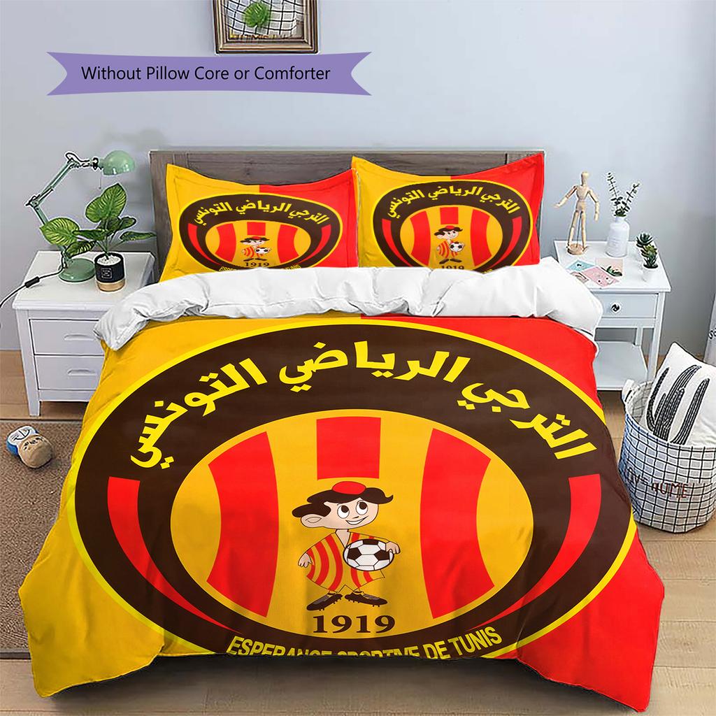 Espérance Sportive de Tunis  Pattern Bedding Quilt Set  Home Decoration  Gift (1 * duvet cover + 2 * pillowcase  without core)