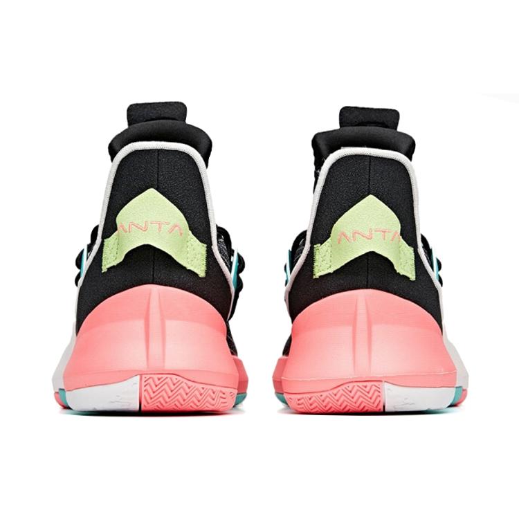 Anta Airspace 2 UFO Low Top Performance Basketball Shoes Men's Black Pink White 112011606-8