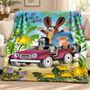 Cartoon-Maulwurf-Decke Flanell-Decke Weiche kuschelige Plüschdecke für Sofa Bett Leichte Heimdekoration Camping im Freien