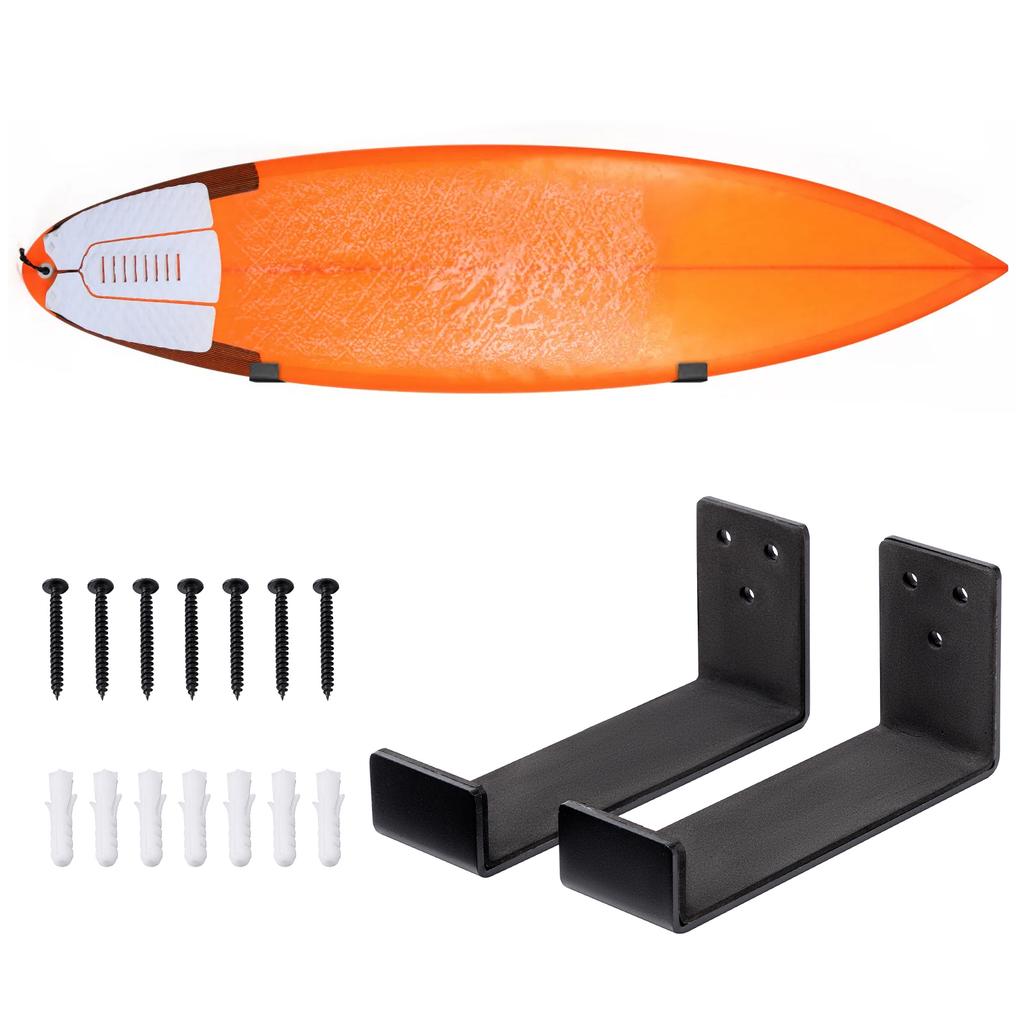 Wall-Mount Surfboard Rack Aluminum Alloy Surfboard Display Mount for Surfboard Short Board Long Boar