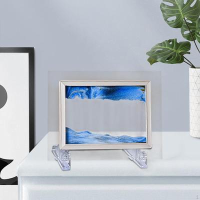 3D Natural Landscape Flowing Picture Art Moving Grit Photo Hourglass Ornaments for Kids