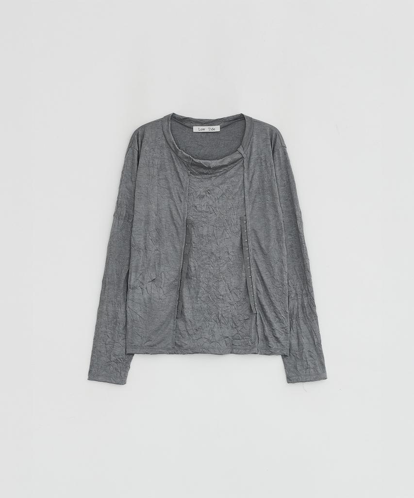 Loutaideu Crease Snap Top [Grey]