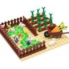 Kleinteile Bauernhof Baustein Set - DIY Kürbisfeld und Tierstall Dekoration Spielzeug