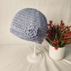 Hand-crocheted hollow flower pullover hat women's spring summer breathable thin elegant temperament versatile white bag head hat