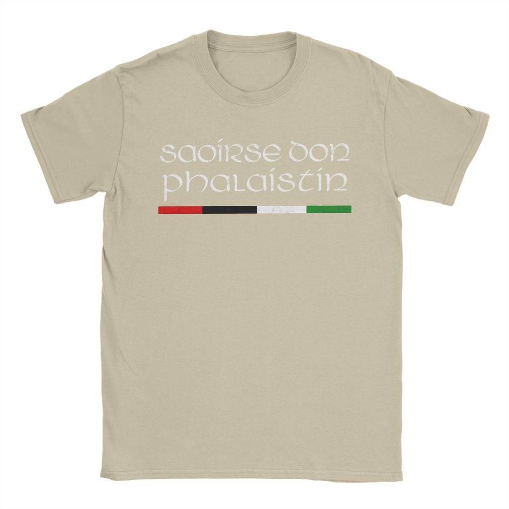 Übergroßes T-Shirt Saoirse Don Phalaistin Palästina 100% Baumwoll-T-Shirts T-Shirt für Männer Sommer Freizeit Kurzarm Kleidung