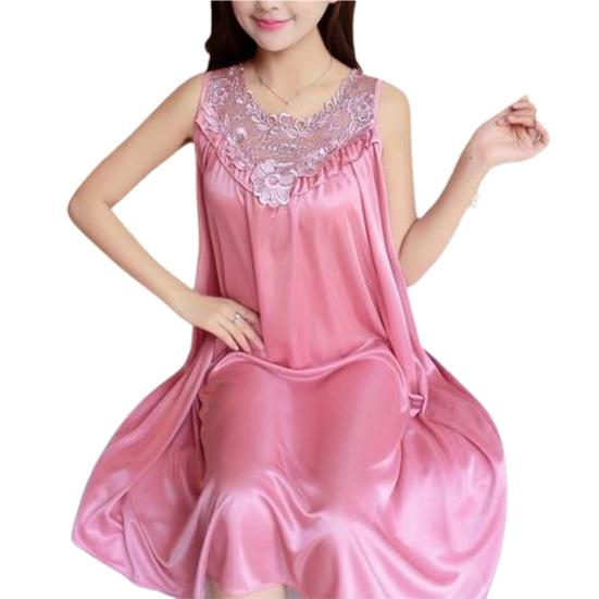 

Чудові жіночі нічні жіночі сорочки для сну без рукавів з мереживними швами. One Size