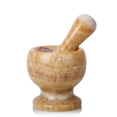 Ensemble de mortier et de pilon en pierre, Pot à ail, broyeur à herbes, presse-purée, bol de broyage de pharmacie