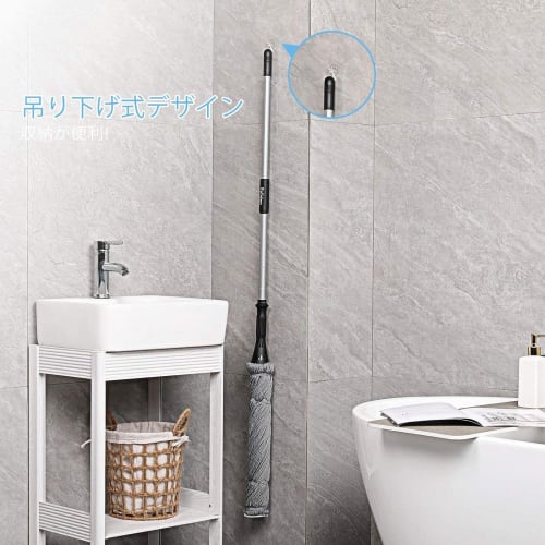 Mop, Floor Mop, Cleaning Mop for Flooring, Absorbent Mop with Wringer, Wet and Dry Mop for Home Use, No Bend, No Hand Stain, Easy Storage, Gray