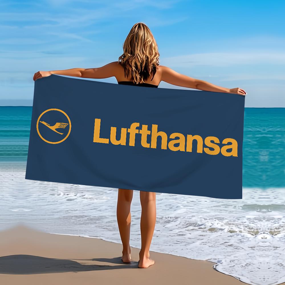L-L-LufthansaS-ES Towel Beach Bath Quick-Drying Lightweight Portable Sauna Luxury Camping Swim Pool German Travel