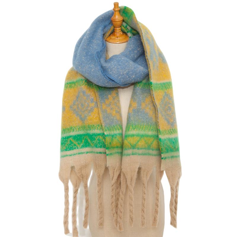 New Imitation Cashmere Women Scarf Winter Preppy Style Tassel Pashmina Mujer Female Foulard Bufanda Long Thick Wrap Shawl