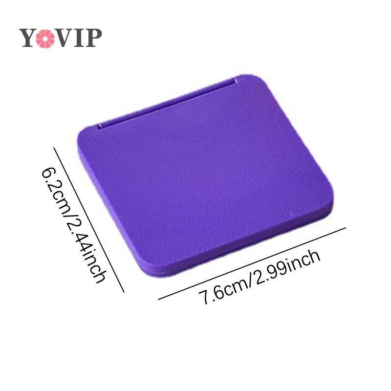 2-Face Makeup Mirror Square Portable Cute Girl'S Gift Hand Mini Mirror Pocket Double-Sided Makeup Mirror Compact Multiple Colors