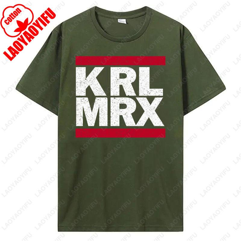 KRL MRX Tshirt Kommun Is Mus So Zialis Mus Marx Revolution Castro Lenin Engels Graphic Tshirts Unisex Cotton Fashion Vintage Tee