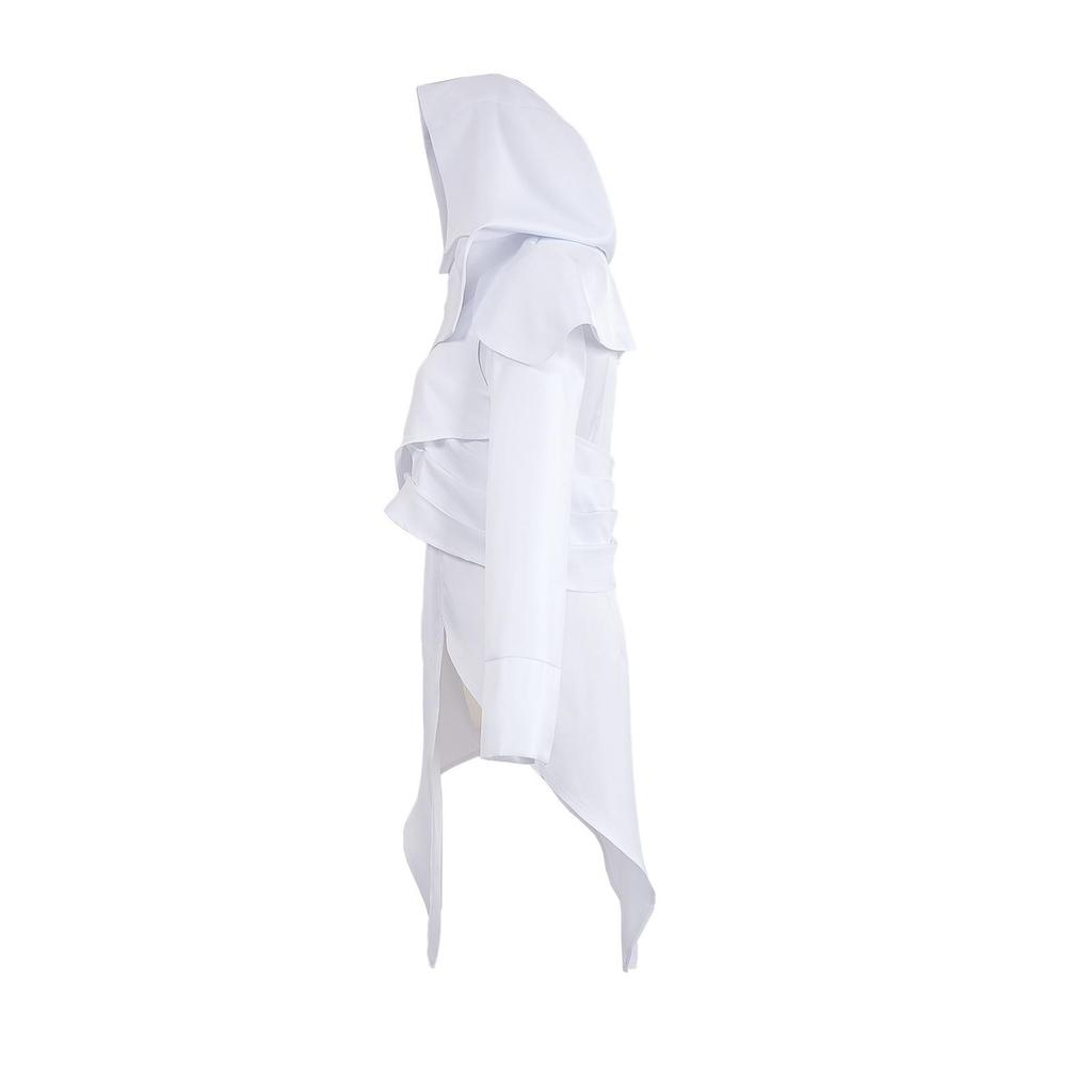 Arcane Mel Weißes Schlitzkleid Cosplay Kostüm für Damen - Anime-inspiriert Europäischer & Amerikanischer Stil