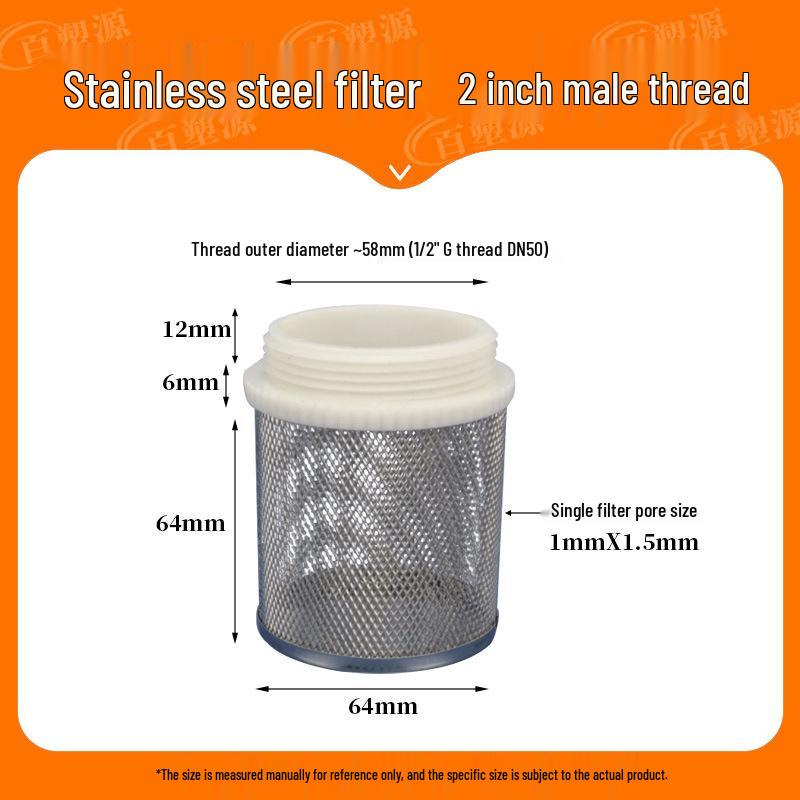 Stainless Steel & Plastic Male Thread Water Intake Filter Screen