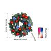Independence Day Red And Blue Small Flower Wreath Window Wall Hanging Holiday Simulation Flower Deadwood Rattan Wreath Door Hanging