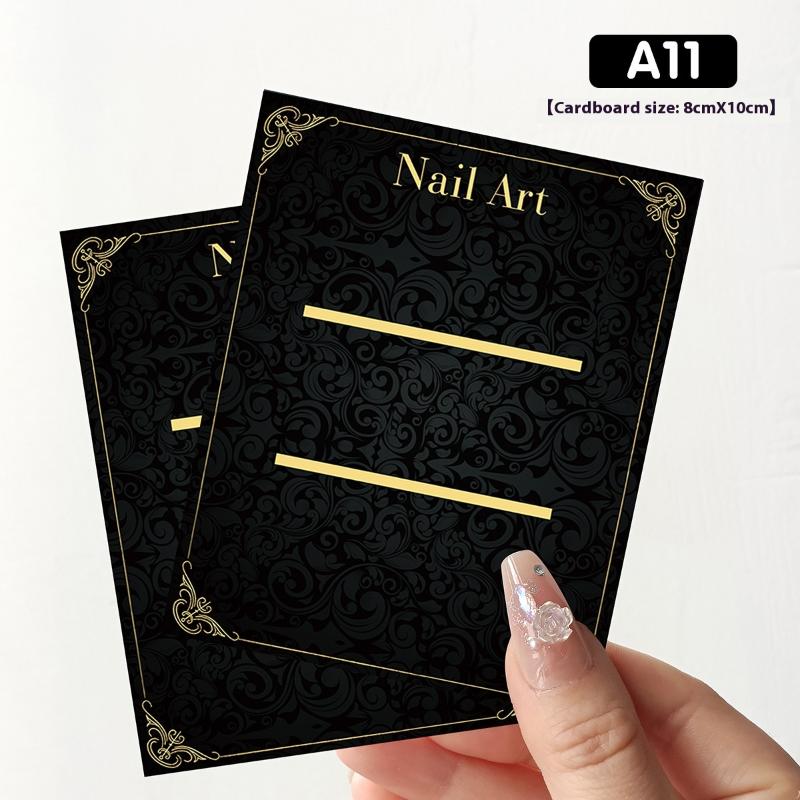 20 Folhas Unhas Postiças Pressionáveis Fundo Cartão Borboleta Adereço para Foto Feito à Mão Dicas de Arte para Unhas Postiças Exibição Cartão de Apresentação Ferramentas de Manicure