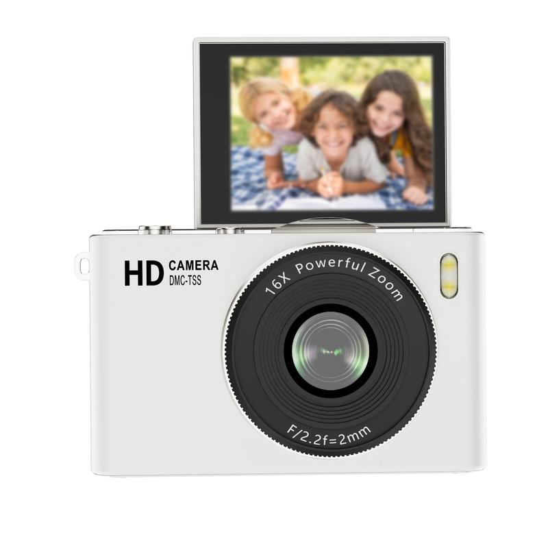 64MP For Ultra HD Digital Camera with Flip Screen 4K Video 2.4 Inch IPS Display Lightweight Portable for Travel Use