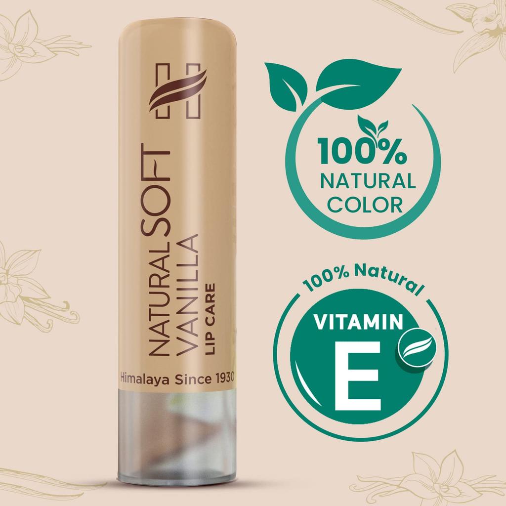 Himalaya Natürlicher Weicher Vanille Lippenbalsam 4,5g Feuchtigkeitspflege Für Trockene Rissige Lippen Mit Vitamin E