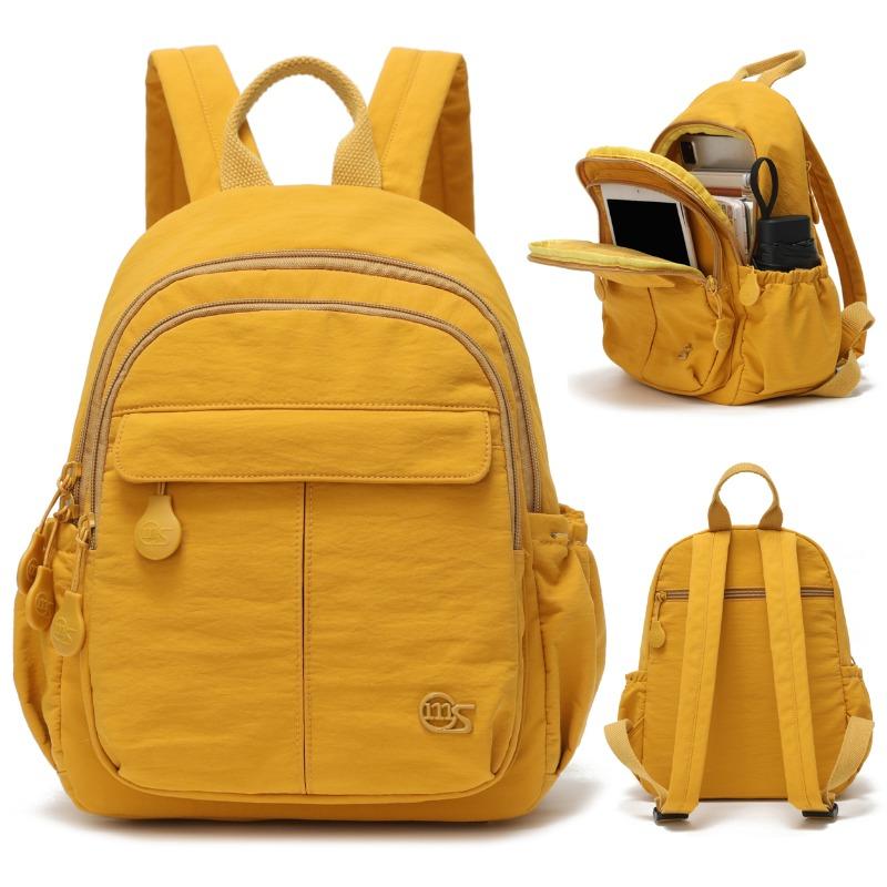 Mini-Rucksack für Damen Mehrfarbig Leichtes Nylon Kleiner Rucksack Mehrere Fächer Aufbewahrungsrucksack für Schule Reisen Täglichen Gebrauch und Wochenendausflüge