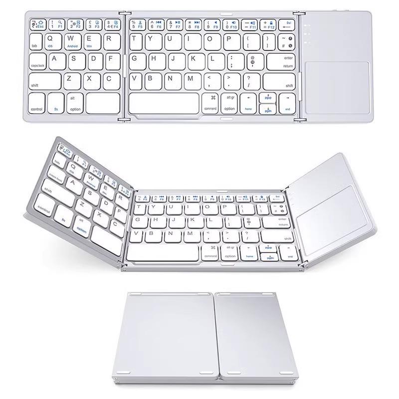 Portable Foldable Bluetooth Keyboard & Mouse Combo with Touchpad for Mobile Devices