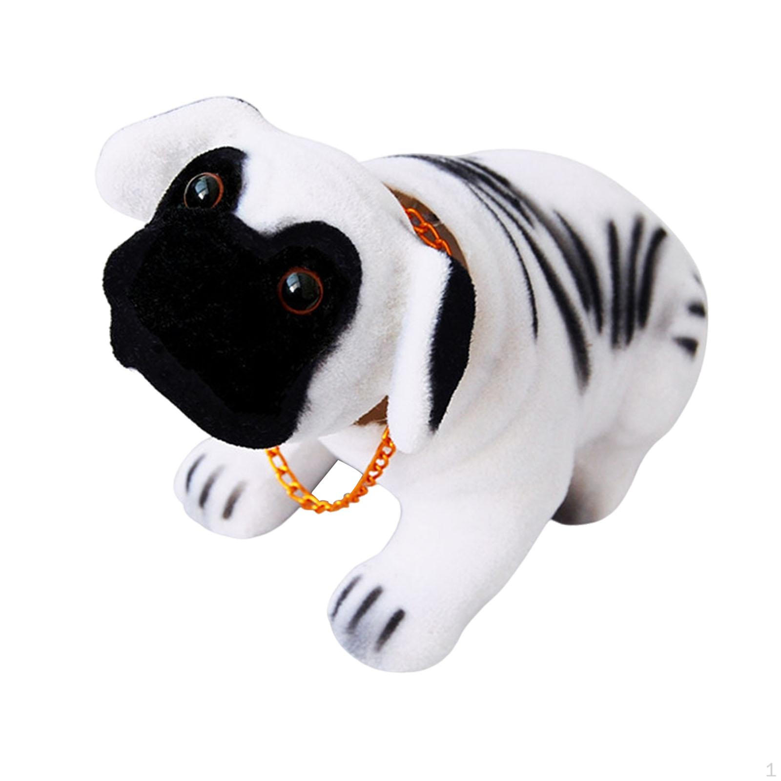 

Car Puppy Shaking Head Dog Statue Auto Accessories Decor Crafts Cute Sculpture белый