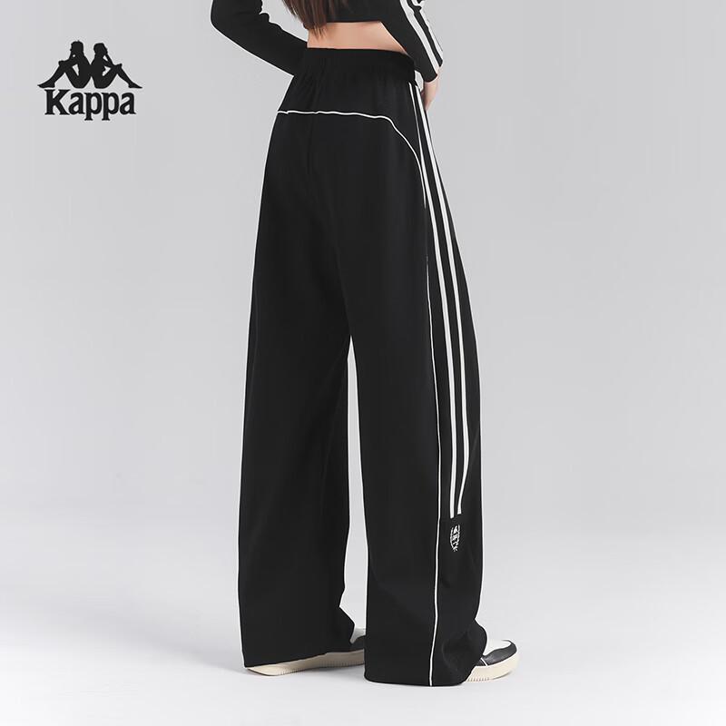 Kappa Women's Striped Loose Straight-Leg Sport Pants