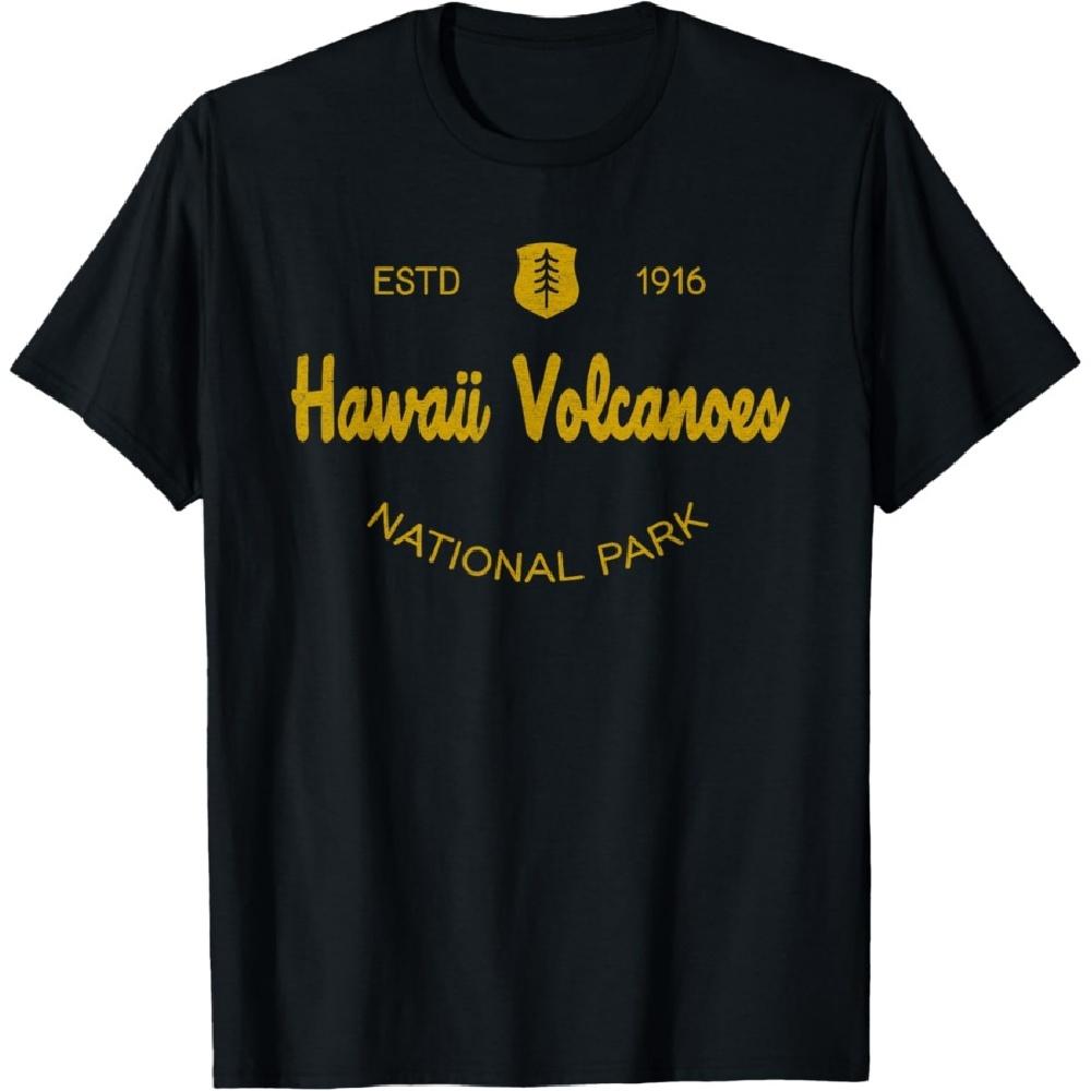 

Hawaii Volcanoes National Park Classic Script Style Text T-Shirt XXXXXL чёрный