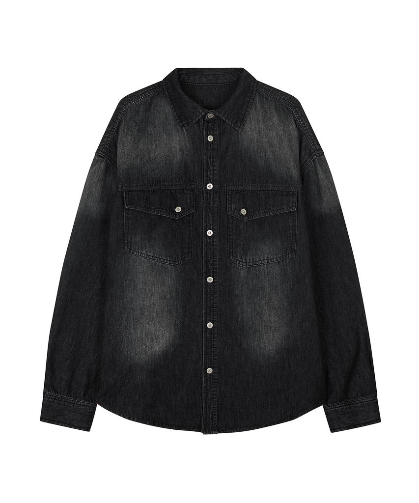 DECET Denim Shirt Dcsh006Blacka