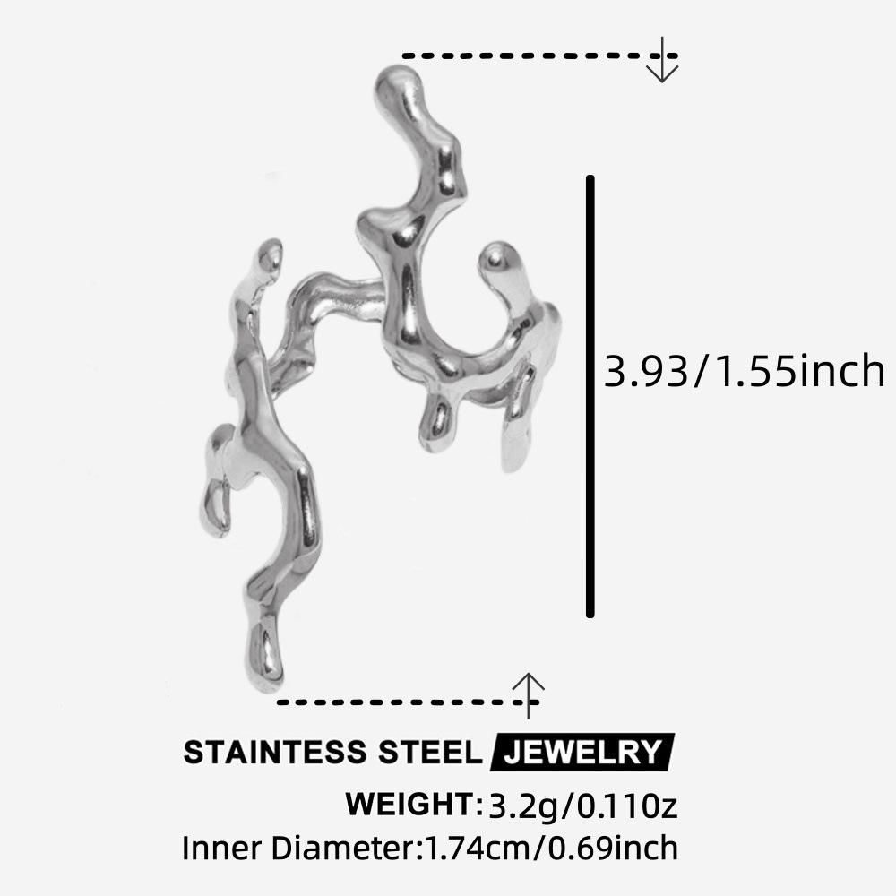 Eco-Friendly Women s Titanium Steel Resin-Style Open Ring