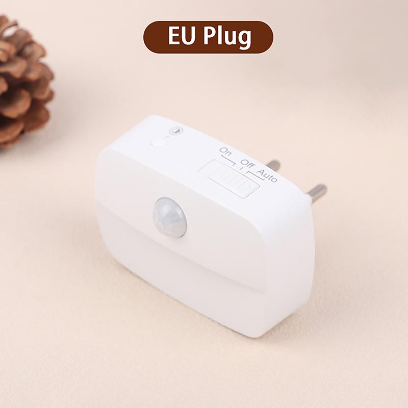 

Светодиодный ночник с датчиком движения, вилка EU/US, лампа, ночники для детской спальни, украшение, коридор, лестница, туалет, прикроватная ночная лампа EU