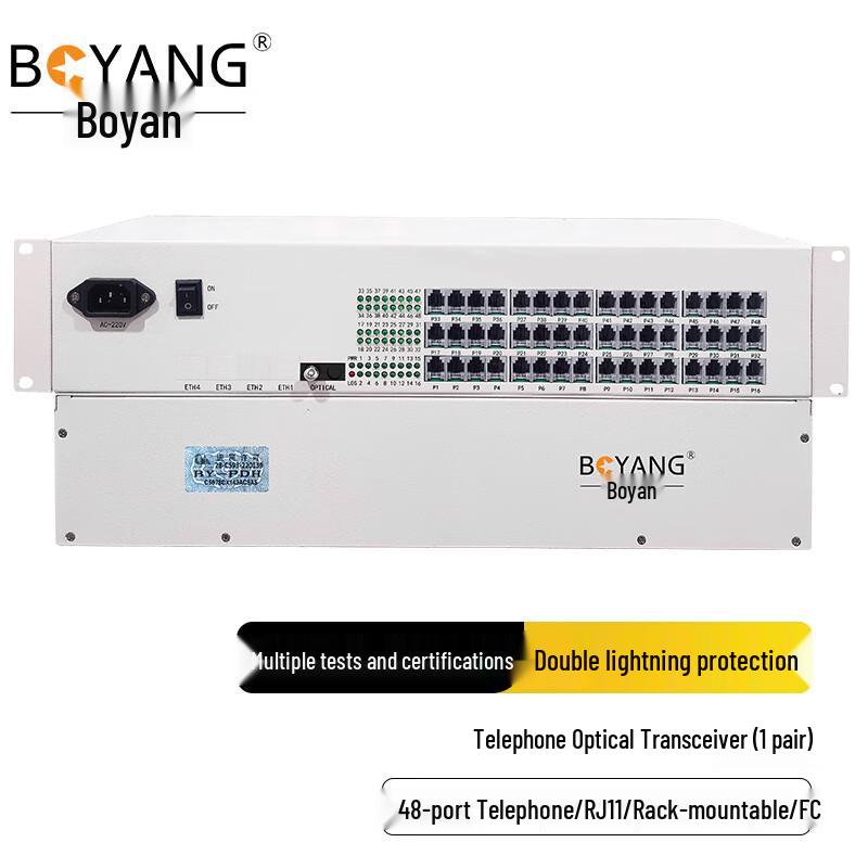 BOYANG 48-Channel Telephone Fiber Optic Transceiver