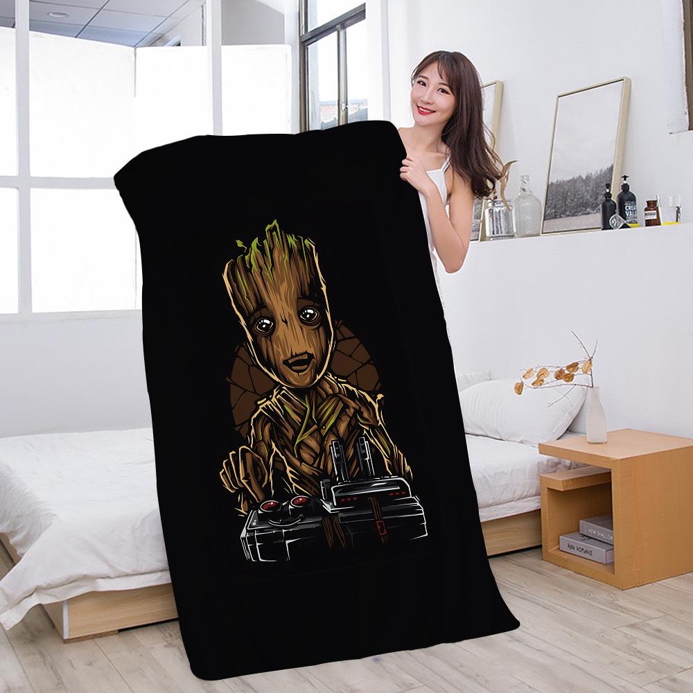 

Cartoon Groot Guardians of The Galaxy Microfiber Printed Beach Towel Mountain Climbing Yoga Beach Running Absorbent Soft Towel W40*H60(CM)