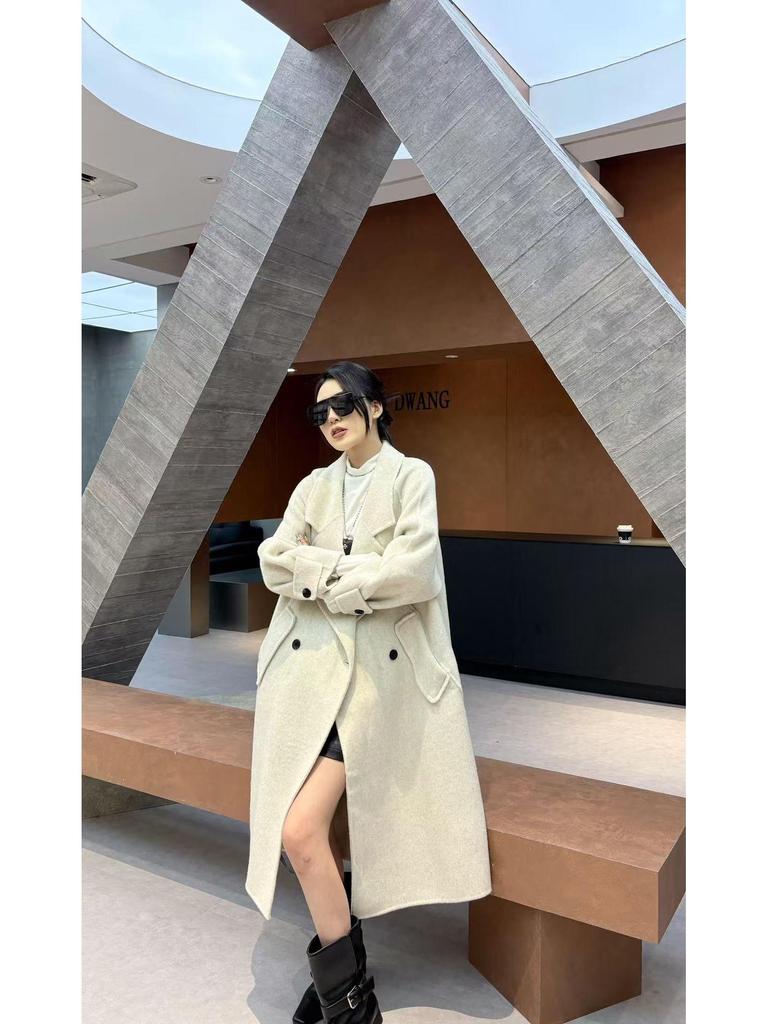 Women's Double-Sided Wool Coat - 2025 New Mid-Length, Thickened, Plus Size for Autumn & Winter