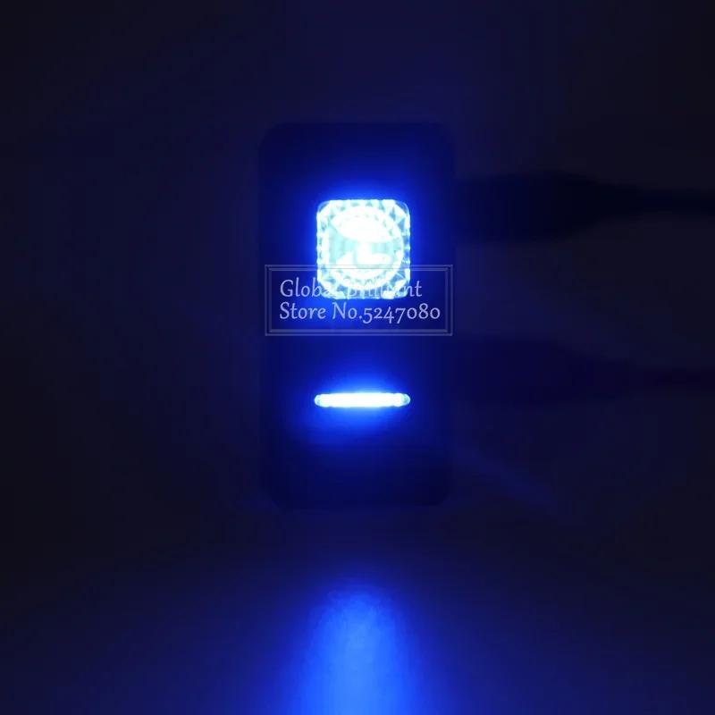 Auto Boot Wohnwagen Taster Momentary Wippschalter 12V Wasserdicht Dual Blau/Grün/Rot LED Lichtleiste Wippschalter Rückwärts Rückfahrlichtschalter