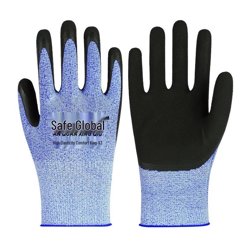 Mănuși de lucru din nitril impermeabile, cu elasticitate ridicată – Degete ranforsate, Rezistente la abraziune și ulei, Antiderapante, Respirabile, Protective