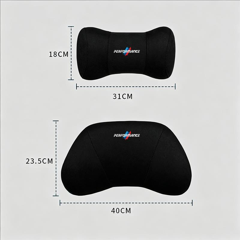 CTCE1 Car Seat Safety Headrest Pad Auto Emblem Neck Pillow For BMW M E46 E90 E60 G30 G32 G01 G02 G05 G06 G07 G26 G16 X3 E92 Sticker