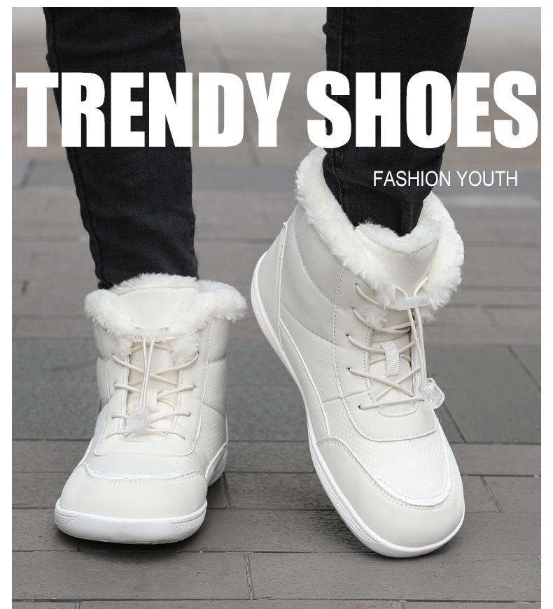 Women's Plush Lined Mid-Calf Snow Boots - Non-Slip, Thickened for Winter Hiking