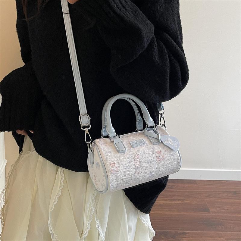Commuter Pillow Bag Women's New Printing Pattern Contrasting Color Handbag Crossbody Shoulder Bag
